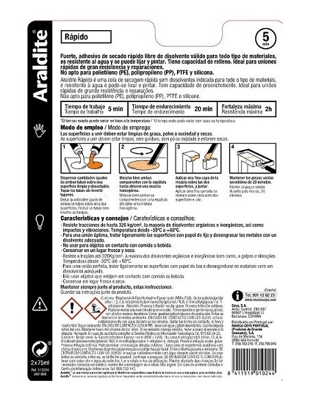 ADHESIVO EPOXY BIC 24 ML 5MIN. ARALDIT JERINGA CEYS
