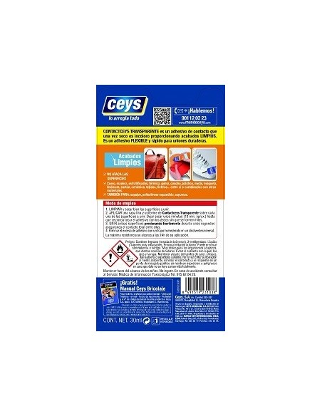 COLA CONTACTO MULTI. 30 ML TRA CONTACEYS CEYS