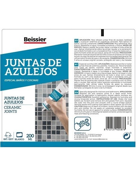 MASILLA REST. JUNTAS 200 ML AZULE. AGUAPLAST