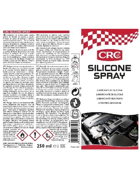ACEITE LUBRICANTE SILICONA 250ML SPRAY SILICONE CRC 250 ML