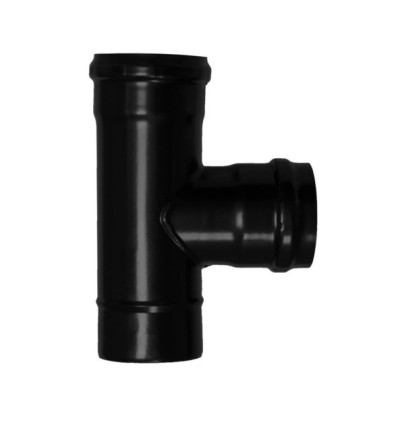 TE ESTUFA PELLET 90º Ø80MM A/ESM/VITR. NE EXOJO
