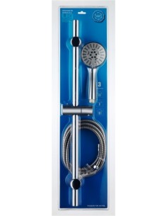 MANGO DUCHA BARRA SOPORTE 70CM M/REDONDO ABS/METAL PLATA EVA