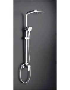 GRIFO DUCHA MONOM FLEXO BARRA+D/C EXTENSIBLE ACERO INOX MAZA