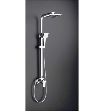 GRIFO DUCHA MONOM FLEXO BARRA+D/C EXTENSIBLE ACERO INOX MAZA