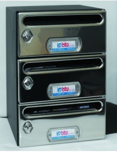 BUZON INTER. HORIZ BTV INOX MERCURIO-GRUPO 3PZ 33506 3 PZ