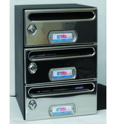 BUZON INTER. HORIZ BTV INOX MERCURIO-GRUPO 3PZ 33506 3 PZ