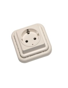 BASE ENCHUFE ELEC SCHUKO TT SUP. BL KRISTAL 20215012 BF