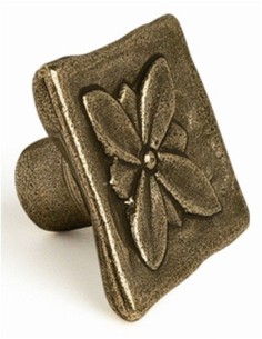 POMO MUEB 33X33MM ZAMAK CUERO REI