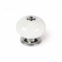 POMO MUEB 40MM PORCELANA/ACERO BL/CROMO BR REI