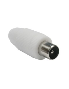 CONECTOR ANTENA COAXIAL MACHO RECTO ACERO PLASTICO BL AXIL