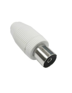 CONECTOR ANTENA COAXIAL HEMBRA RECTO ACERO PLASTICO AXIL