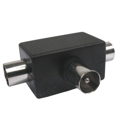 DISTRIBUIDOR ANTENA COAXIAL 2 HEMBRAS 1 MACHO TRI AXIL