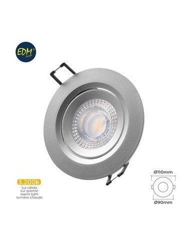 FOCO DOWNLIGHT RDO 5W 380LM 3200K DIAMT7.4X11X9CM PL CR EMP LED