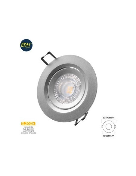 FOCO DOWNLIGHT RDO 5W 380LM 3200K DIAMT7.4X11X9CM PL CR EMP LED