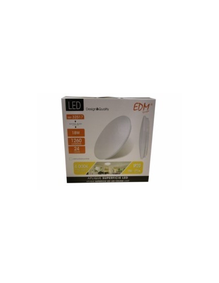 PLAFON ILUMIN 18W 1260LM 4000K 33X6.6CM CIRC SUP. LED BLANCO