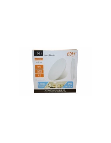 PLAFON ILUMIN 18W 1260LM 6500K 33X6.6CM CIRC SUP. LED PL BL
