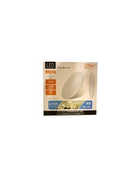PLAFON CIRC 24W 1680LM 6500K 38X6.6CM PL BL SUP. LED EXTRAPL