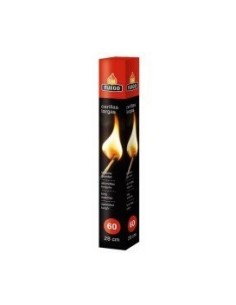 CERILLA ENCENDIDO BARBACOA 20CM/60UD LARGA OK FUEGO