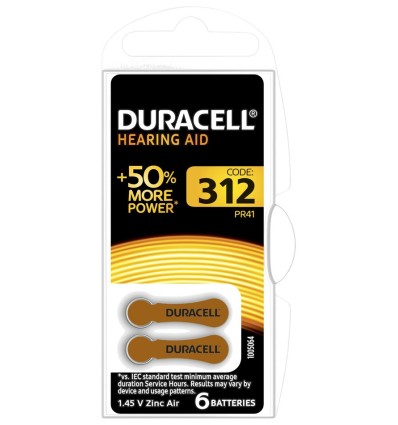 PILA AUDIFONO DA312 DURACELL 96077573 6 PZ