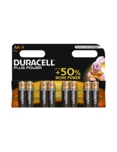 PILA ALCALINA LR06 AA 1.5V POWER PLUS DURACELL 8 PZ