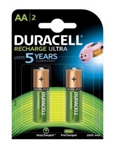 PILA RECARGABLE LR06 AA 1.2V 2500MAH DURACELL 2 PZ
