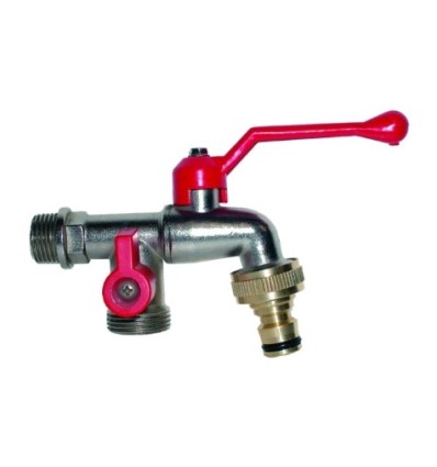 GRIFO JARDIN CURVO DOBLE SALIDA AQC