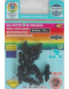 CONECTOR RIEGO S&M GOTEO S&M PP M/TUB 010675 10 PZ