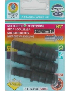 EMPALME RIEGO 16X12MM GOTEO S&M PP REDUCIDO 540363