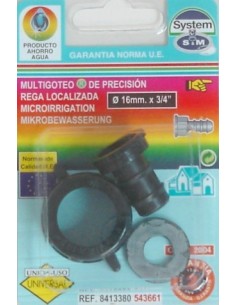 CONECTOR RIEGO 16X3/4" GOTEO S&M PP GRIFO HEMB. 543661