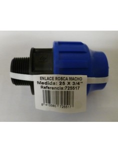 ENLACE RIEGO 25-3/4" MANG S&M PP MACHO 725517