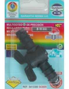 LLAVE RIEGO 1/4" 16 MM GOTEO S&M PP DE PASO 543609