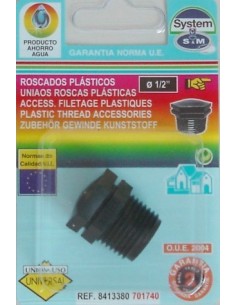 TAPON RIEGO 1/2" GOTEO S&M PP FINAL ROSCADO MACHO 701740