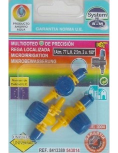 DIFUSOR RIEGO S&M GOTEO S&M PP MICRO CON VALVULA 543821 3 PZ
