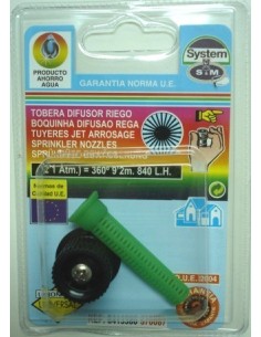 DIFUSOR RIEGO 0º A 360º GOTEO S&M PP REG TOBERA 570087