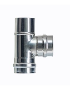 TE ESTUFA PELLET 90º DIAMT80MM INOX EXOJO