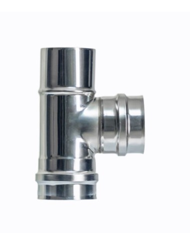 TE ESTUFA PELLET 90º DIAMT80MM INOX EXOJO