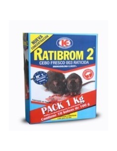 RATICIDA 10BOL X 100GR CEBO FRESCO RATIBROM-2 D01.370 1 KG