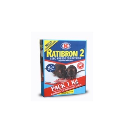RATICIDA 10BOL X 100GR CEBO FRESCO RATIBROM-2 D01.370 1 KG