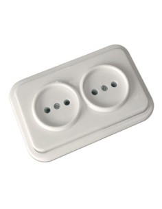 BASE ENCHUFE ELEC DOBLE SUP. BL KRISTAL 20.222.05.2 BF