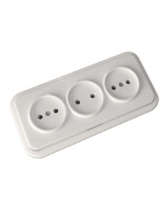 BASE ENCHUFE ELEC TRIP SUP. BL KRISTAL 20.223.05.2 BF