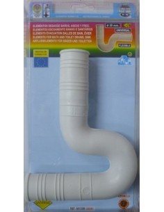 SIFON EVAC EXTEN 30X30MM FLEX UNIV PVC S&M