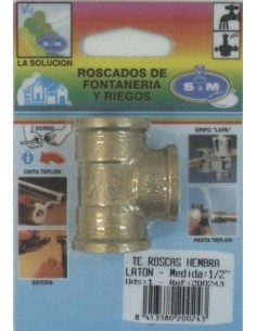 CONECTOR FONTAN EN T H-H-H 1/2" LAT S&M