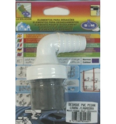 DESAGUE EVAC LAVADORA 40MM PVC BL S&M
