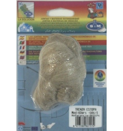 ESTOPA FONTAN JUNTAS 060GR TRENZA S&M 60 GR