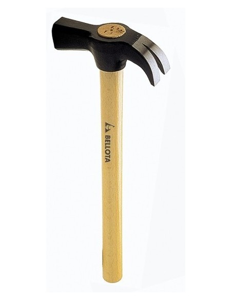 Martillo carpintero con uña y mango de madera