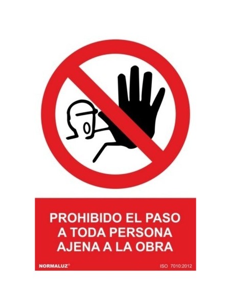 Cartel señal PVC prohibido 210x300 mm