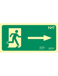 Cartel señal PVC fotoluminiscente indicación 320x160 mm