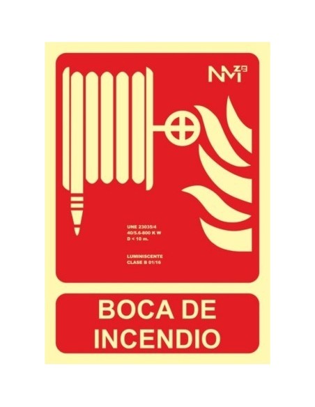 Cartel señal PVC fotoluminiscente indicación 320x160 mm