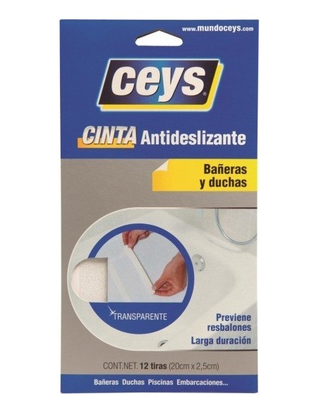 Antideslizante bañera tiras 25x25mm