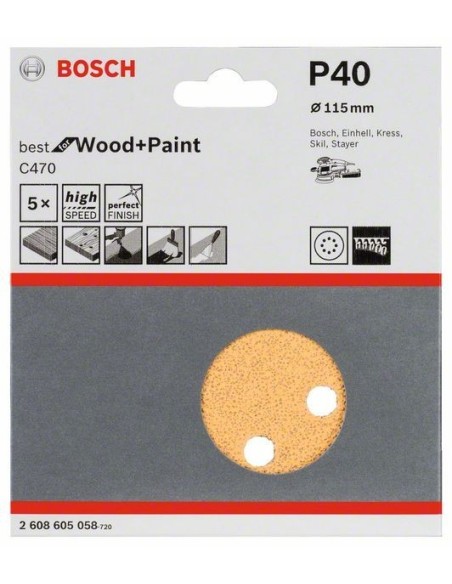 Disco lija rotorbital perforado 115 mm